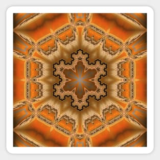 glowing molten gold and orange abstract design Sticker